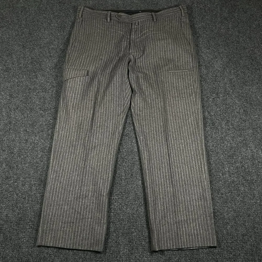 INCOTEX Pants Mens Slowear Wool Tweed Trousers Pinstripe Gurkha Cargo 36